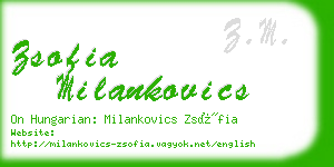 zsofia milankovics business card